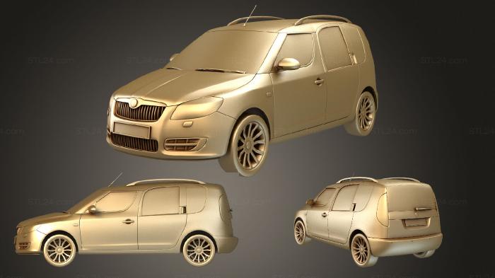Автомобили и транспорт (Skoda Roomster, CARS_3425) 3D модель для ЧПУ станка